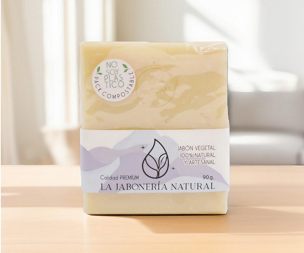 JABON VEGETAL 90 g ~ Coco y vainilla - Imagen 3