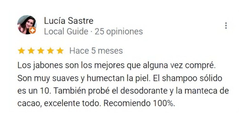 opinion sobre la jaboneria natural