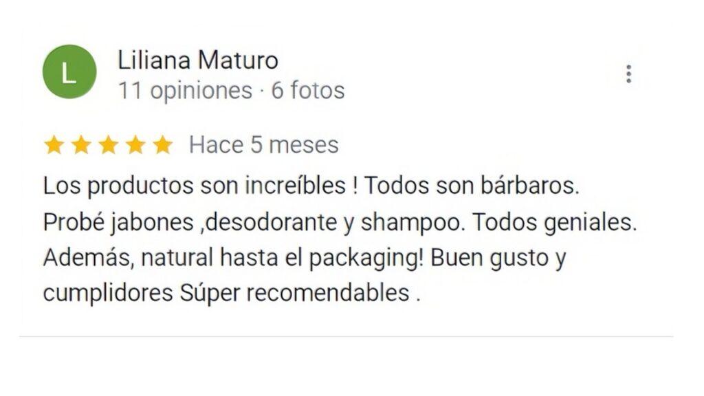 opinion sobre la jaboneria natural