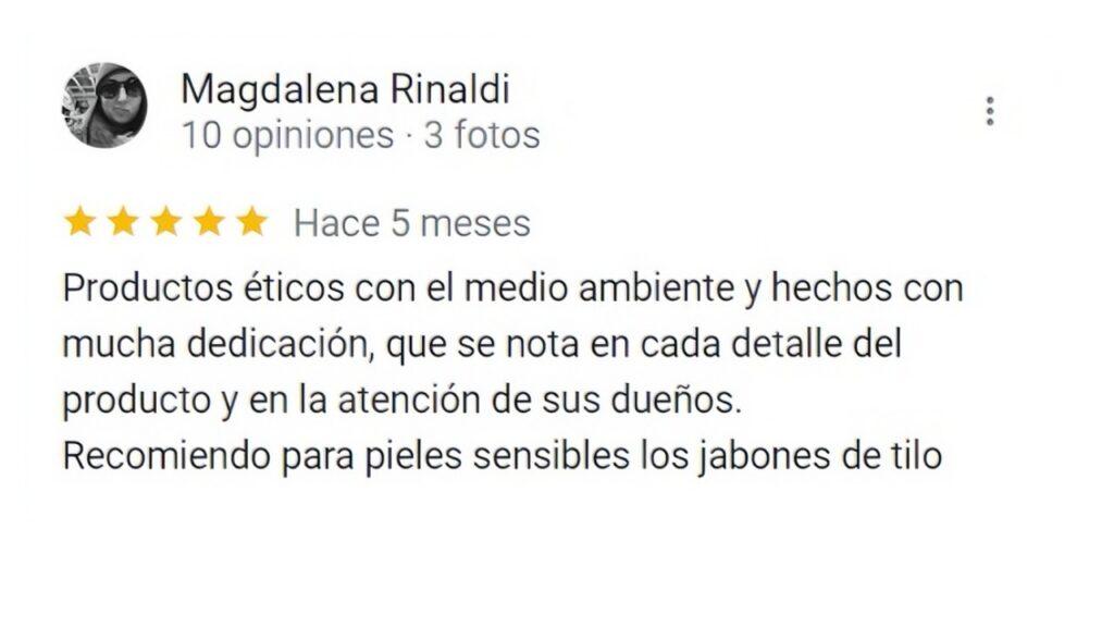 opinion sobre la jaboneria natural